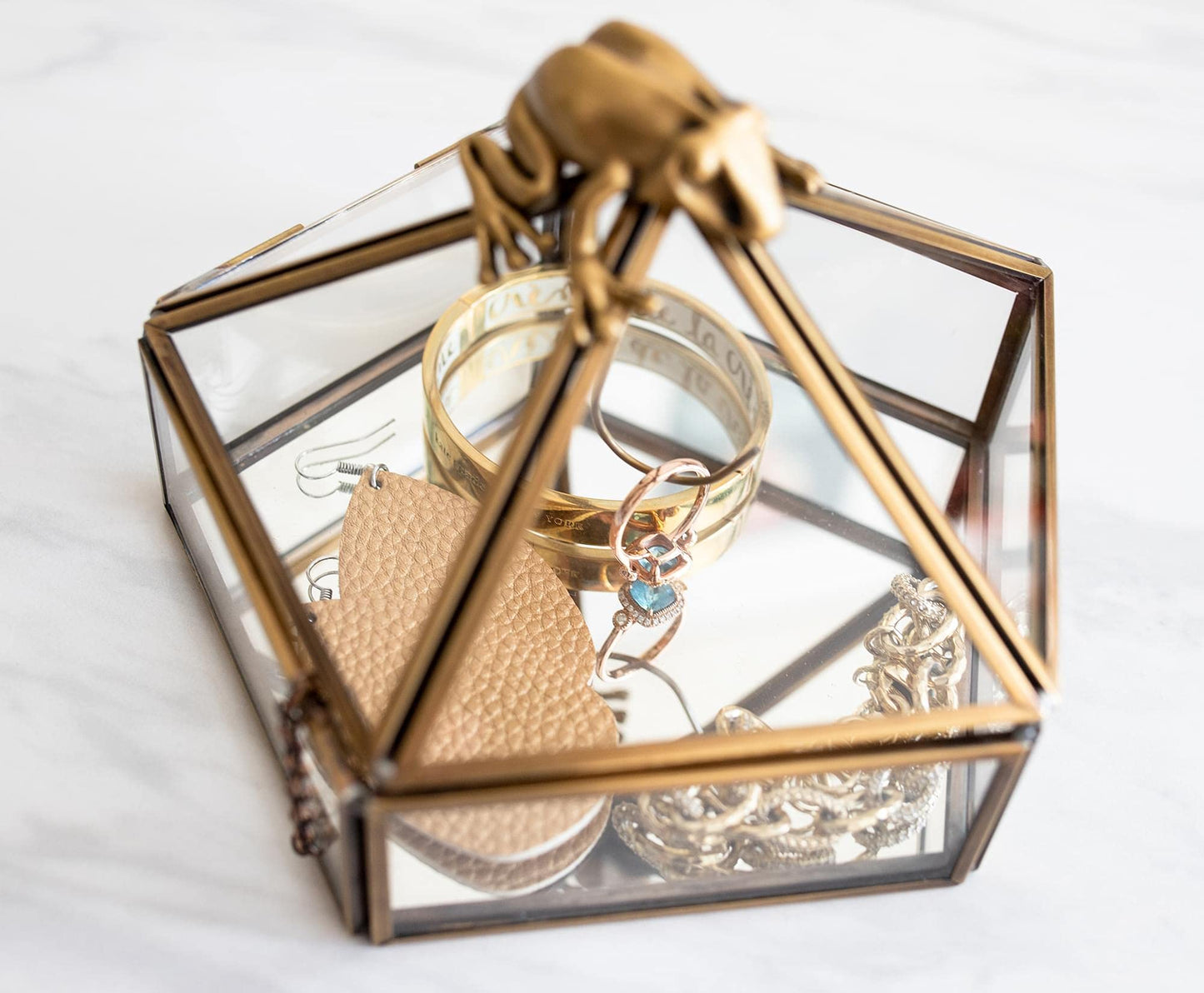 Ukonic Harry Potter Gold Chocolate Frog Jewelry Box Organizer Display Case Container | Jewelry Dish Trinket Tray For Necklaces, Rings, Bracelets…