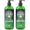 Viking Revolution Tea Tree Shampoo and Conditioner Set - Hydrates, Moisturizes & Soothes Dry and Itchy Scalps - With Natural Tea Tree Oil - 17 oz
