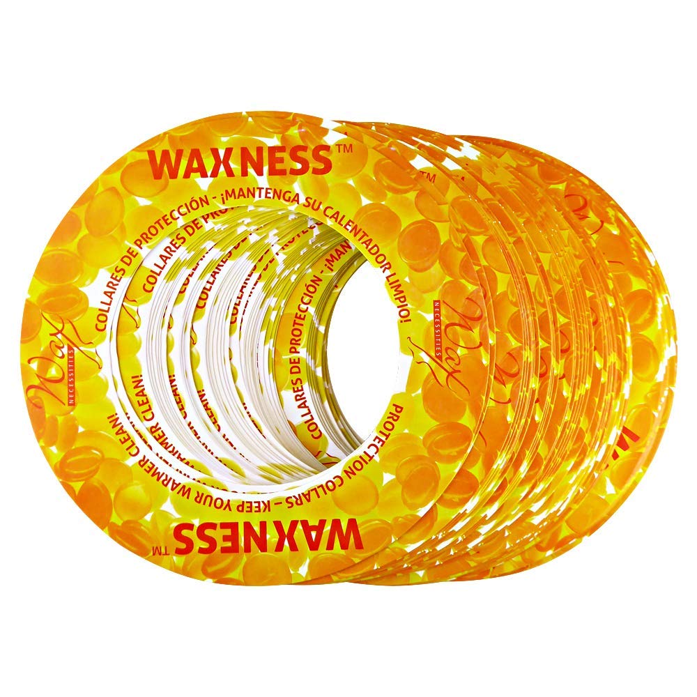 Waxness Wax Necessities Assorted Protection Collars Green Yellow Red for 14 Ounces Tins Fits Most Brands 150 Pack Beauty and Personal Care Wax Necessities