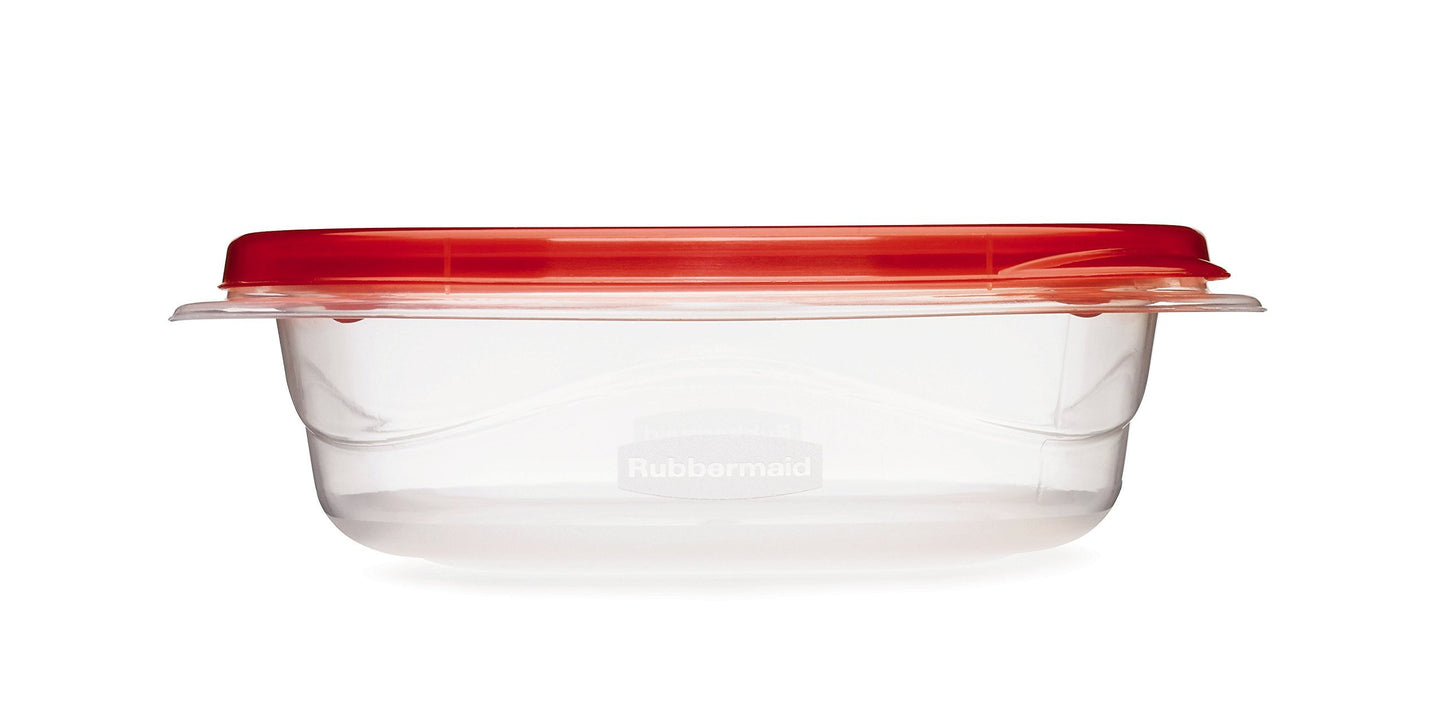 Rubbermaid TakeAlongs Square Food Storage Containers, 2.9 Cup, Tint Chili, 2 Count
