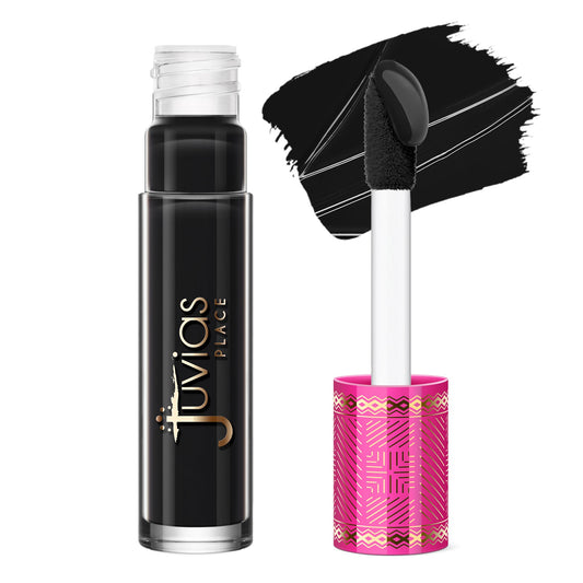 Juvia's Place Velvety Matte Liquid Lipstick Ebony - Hydrating, Long-Wearing, Velvety Soft & Feather Light - Hyperpigmented Creamy Matte Lipstick for Women