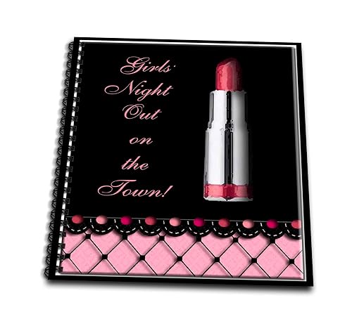 3dRose db_13000_1 Lipstick, Girls Night Out-Drawing Book, 8 by 8-Inch