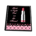 3dRose db_13000_1 Lipstick, Girls Night Out-Drawing Book, 8 by 8-Inch