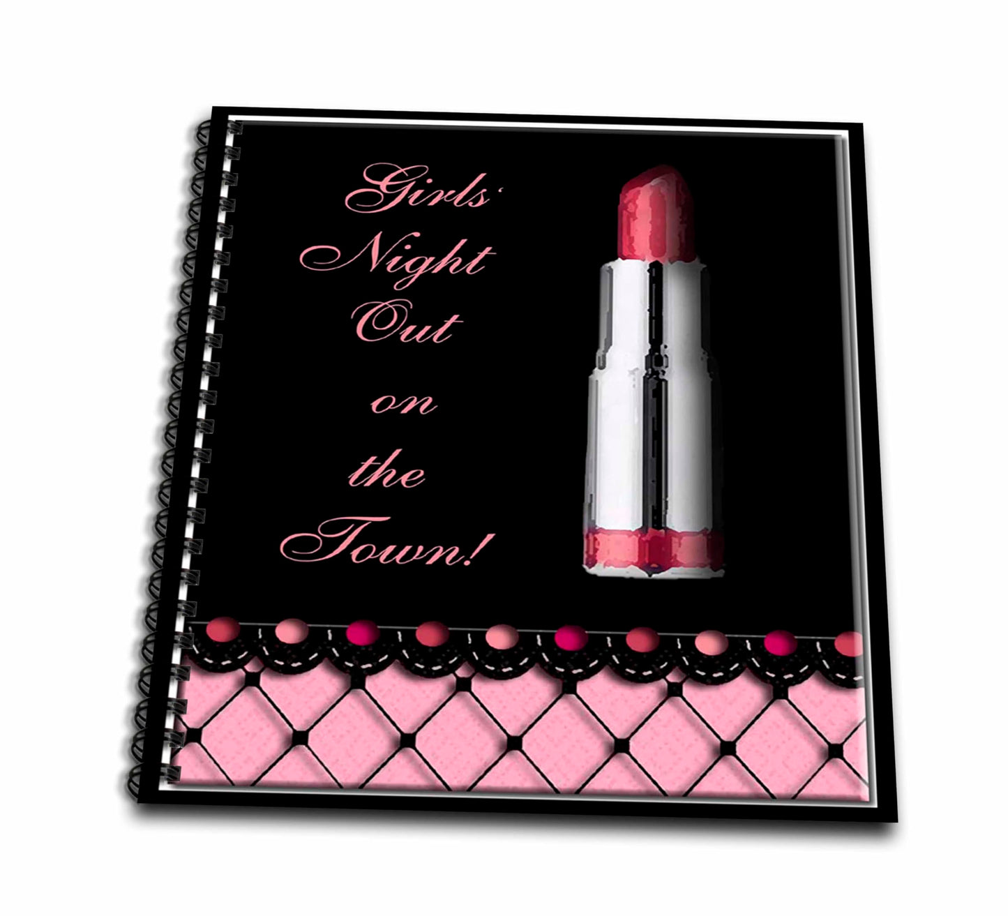 3dRose db_13000_1 Lipstick, Girls Night Out-Drawing Book, 8 by 8-Inch