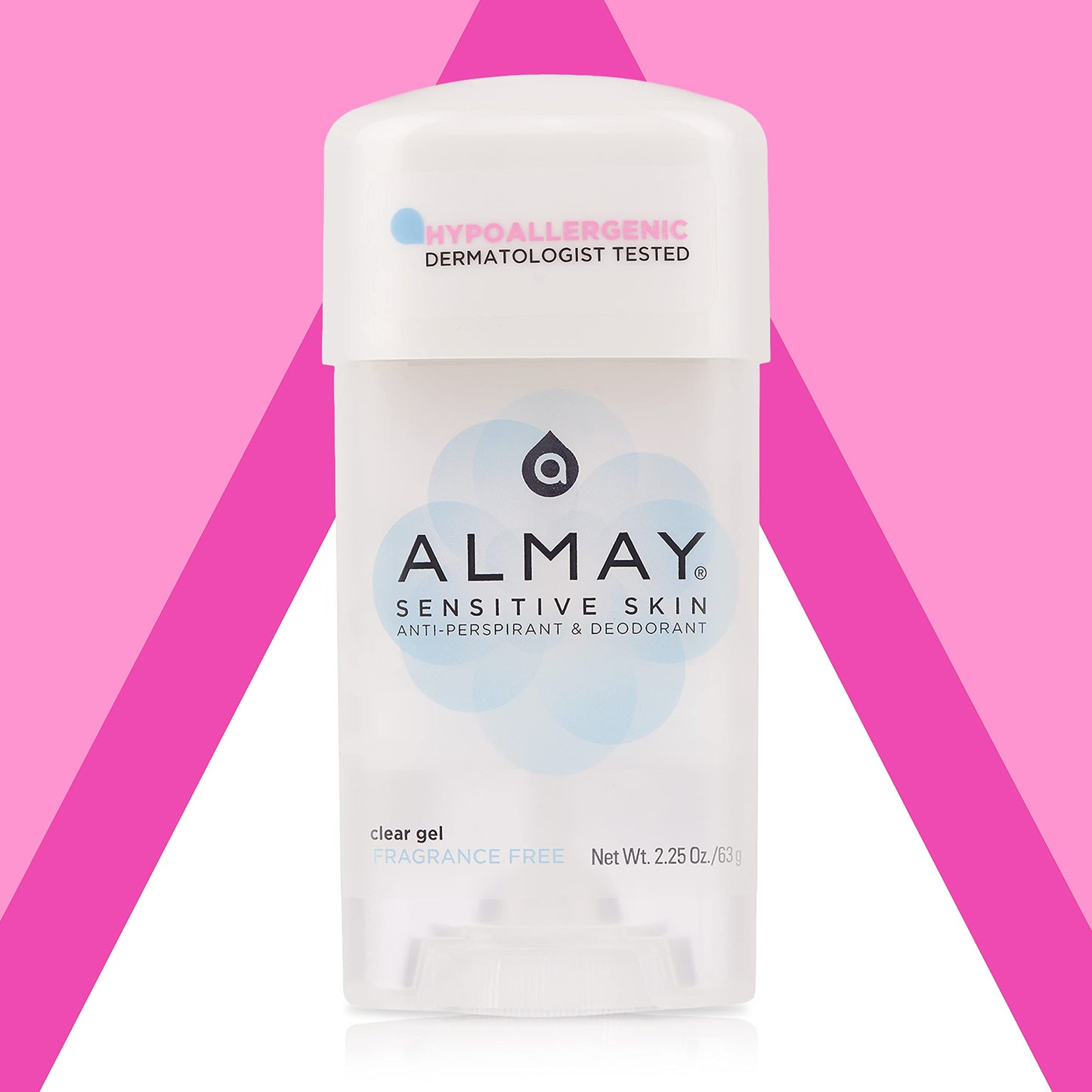 Almay Deodorant for Women, Gel Antiperspirant, Hypoallergenic, Dermatologist Tested for Sensitive Skin, Fragrance Free, 2.25 Oz Beauty and Personal Care Almay