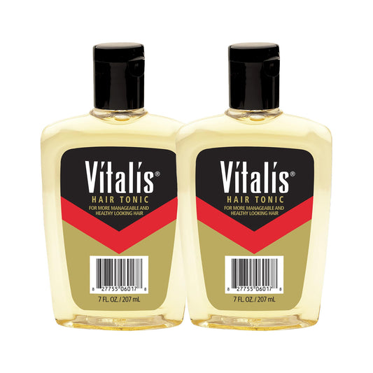 Vitalis Hair Tonic Liquid - Non-Greasy Hair Care Formula for Well-Groomed, Manageable Hair - Healthy Hair Tonic - Suitable for All Hair Types - 2 pc