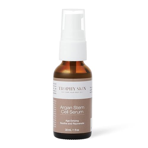 Trophy Skin Argan Stem Cell Serum - Topical Age-Defying Skin Hydrator with Hyaluronic Acid and Argan Oil to Soothe, Nourish, and Rejuvenate Face