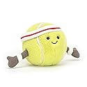 Jellycat Amuseables Tennis Ball Stuffed Toy, 3.5 inches - Tennis Ball Plush for Sports Fans