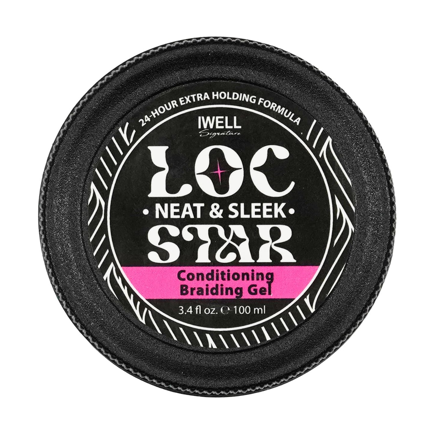 IWELL Signature | Loc Star | Braiding Gel 3.4oz | Shining Hair Styling Gel for Braids, Locks, Twists