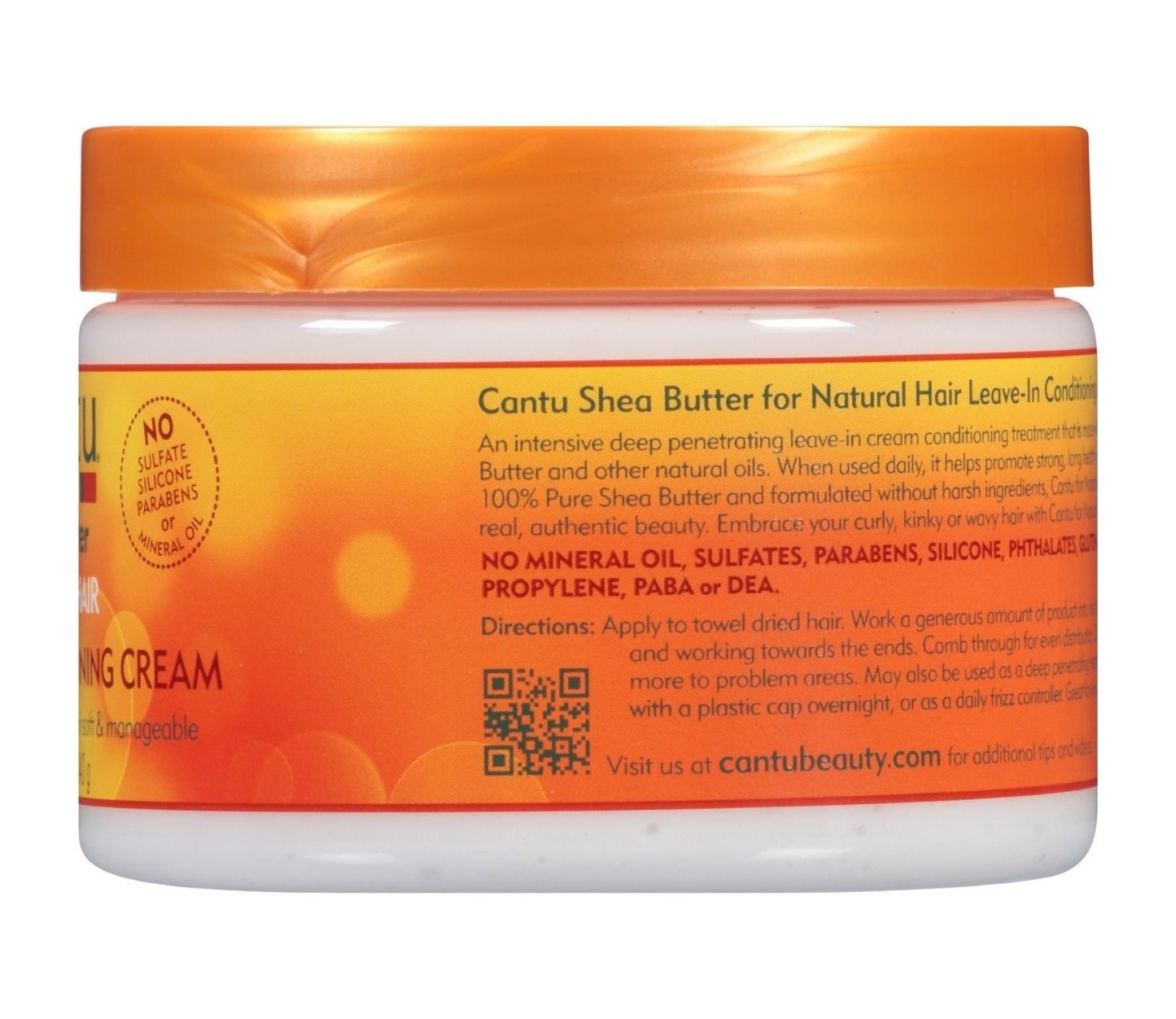 Cantu Natural Hair Leave-In Conditioner Cream Jar 12 Ounce (354ml) (3 Pack)
