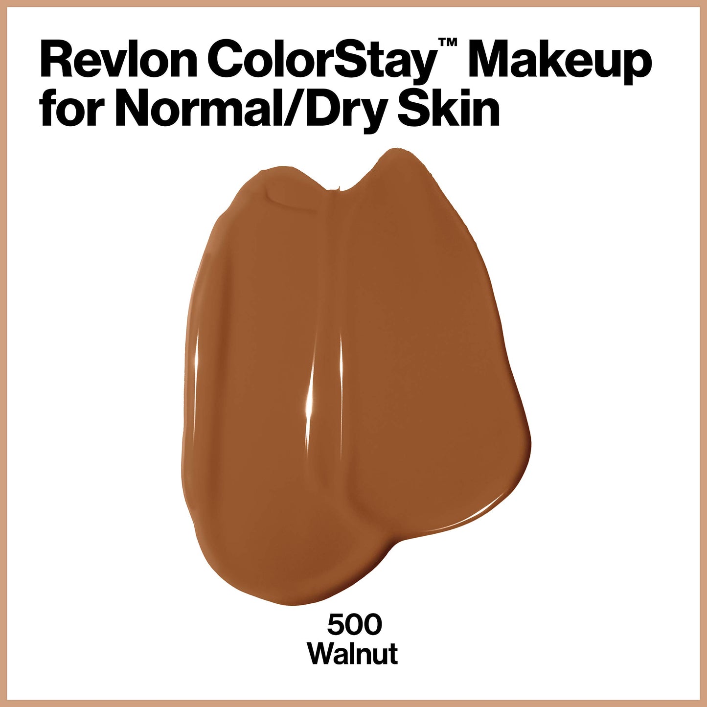 Revlon Liquid Foundation, ColorStay Face Makeup for Normal & Dry Skin, SPF 20, Longwear Medium-Full Coverage with Natural Finish, Oil Free, 500