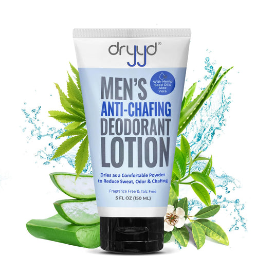 DRYYD Ball Deodorant For Men Aluminum Free Chafing Balls Powder Lotion, No Talcum Powder, Hemp Seed Oil, Reduce Odor & Sweaty Groin Itch Cream, Fresh