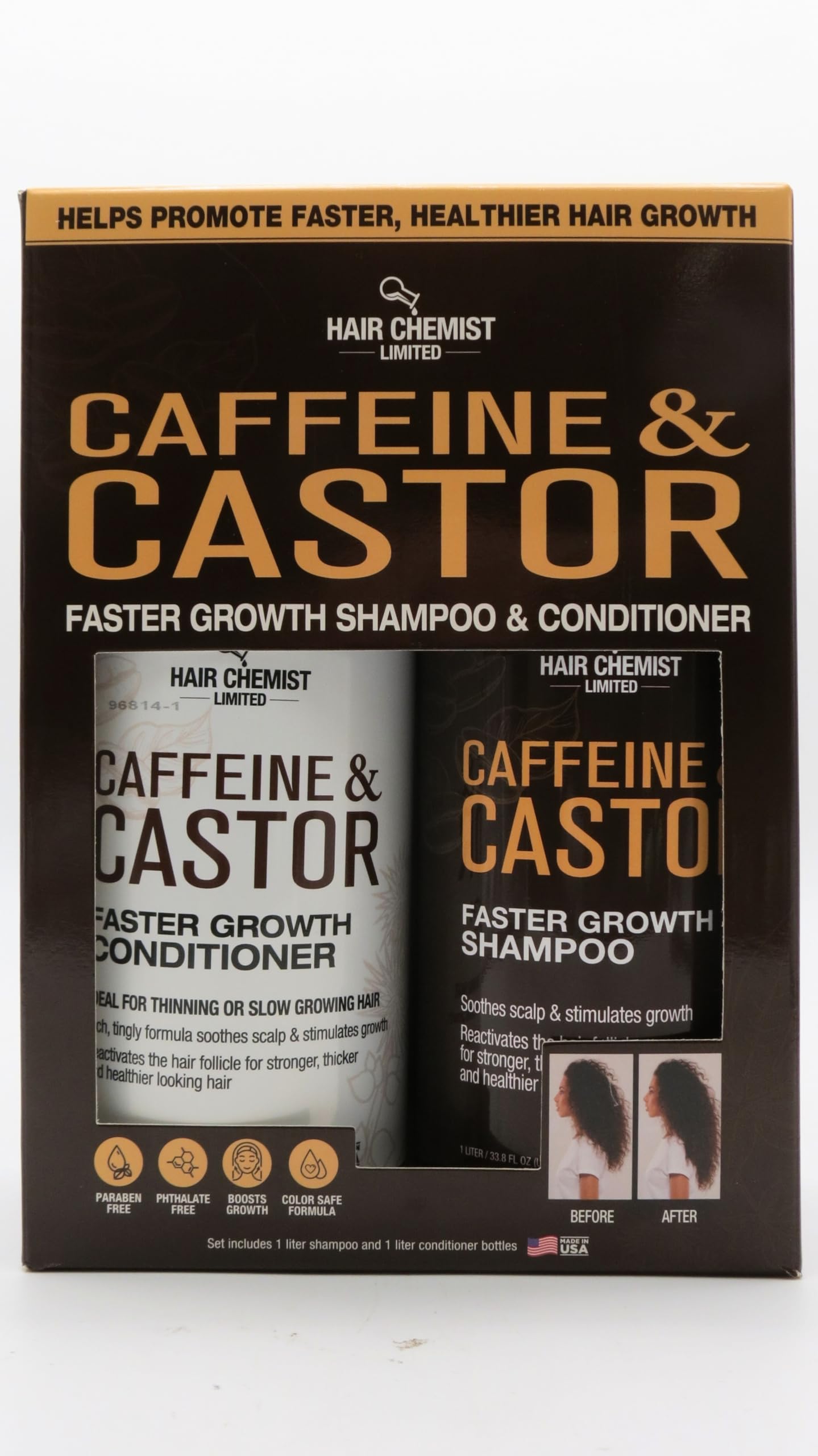 Hair Chemist Caffeine & Castor Faster Growth Shampoo & Conditioner