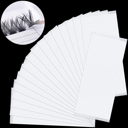OIIKI False Eyelash Fans Paper Tape 1000pcs, Double Sided Adhesive Eyelash Fan Tape Holder Sticky Lash Strip, Eyelash Extensions Storage Tape Fast Fan