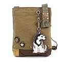 Chala Patch Cross-Body Women Handbag, Olive Canvas Messenger Bag - Husky