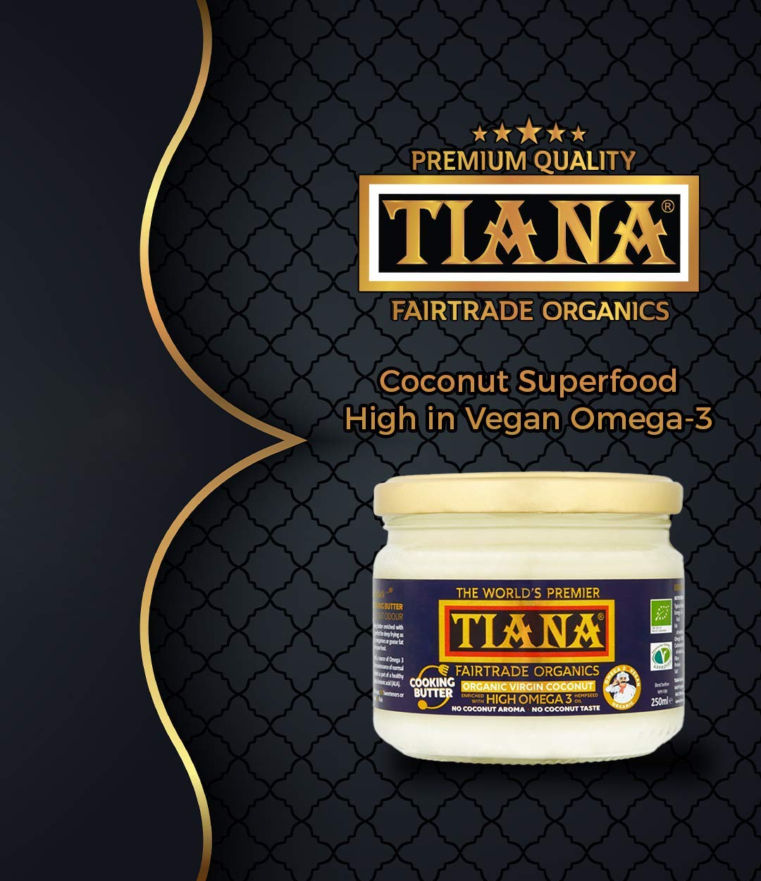 Tiana Organic High Omega 3 Coconut Butter 250 ml