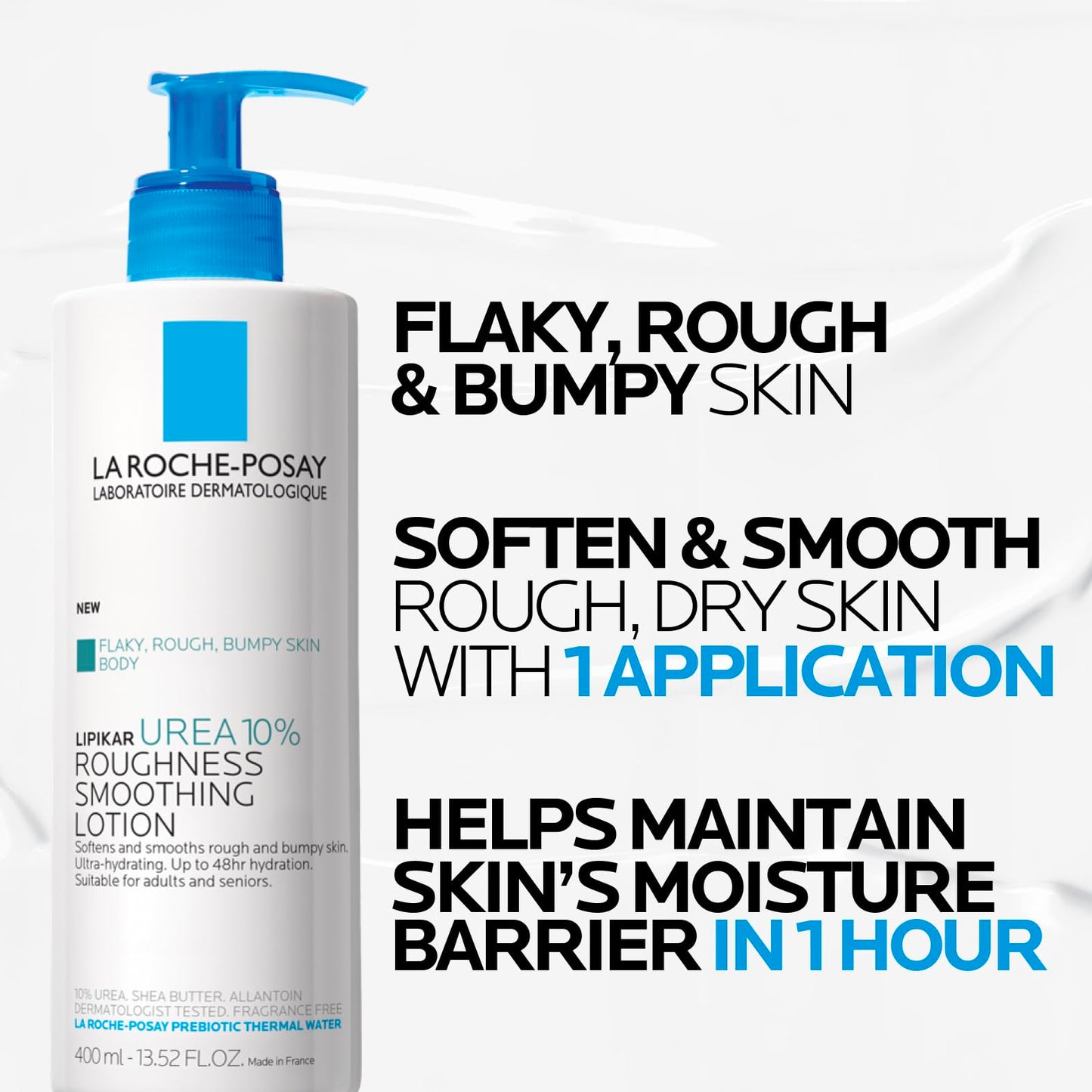 La Roche-Posay Lipikar Urea 10% Roughness Smoothing Lotion, Body Lotion For Dry Skin With 10% Urea + Shea Butter + Allantoin, Rough And Bumpy Skin Beauty and Personal Care La Roche-Posay