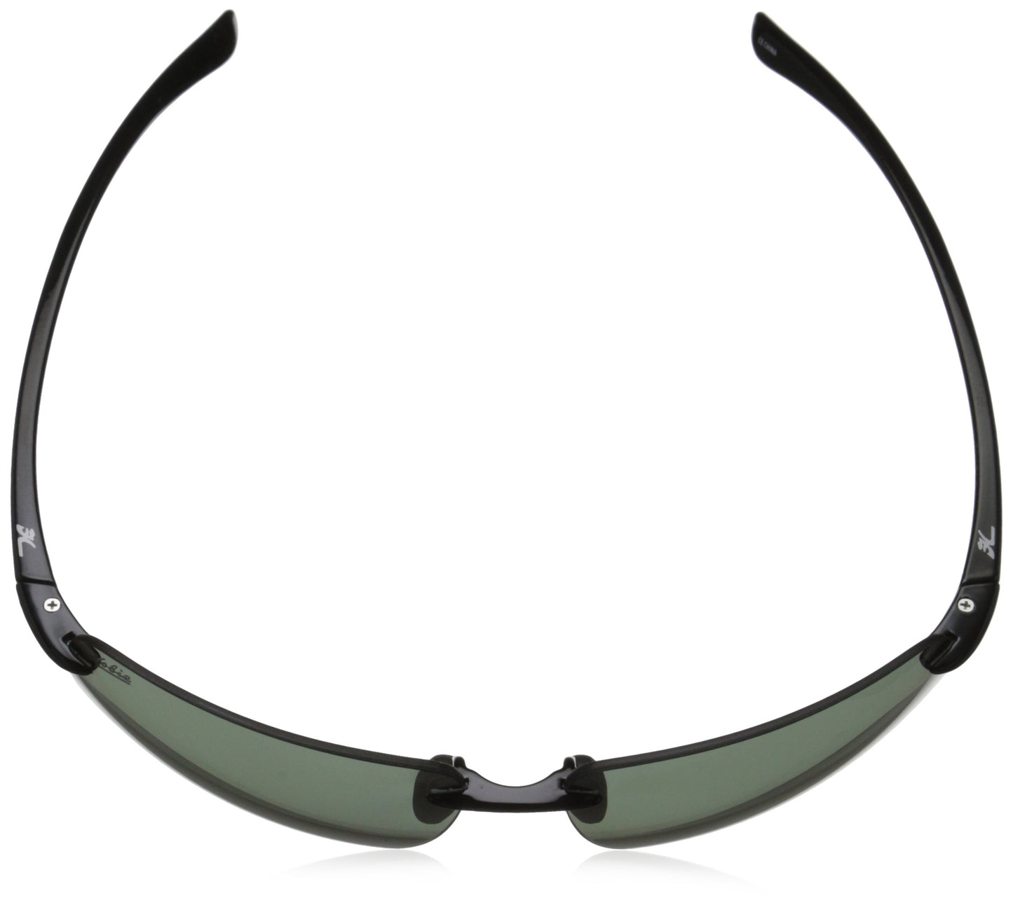 Hobie Rips Polarized Rimless Sunglasses, Shiny Black, 62 mm