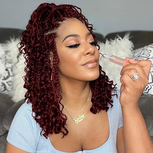 Wodun 12inch Goddess Box Braids Crochet Hair Boho Box-Braids with Curly Ends Bohemian Crochet Braid Pre-looped Synthetic Crochet-Hair for Black Women