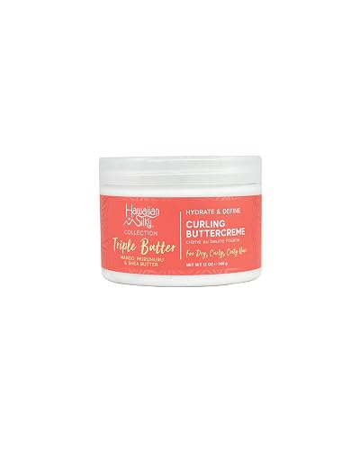 Hawaiian Silky Mango Murumuru & Shea Butter Curling Creme, 12 fl oz for Frizz-Free Curls with Hydration & Define