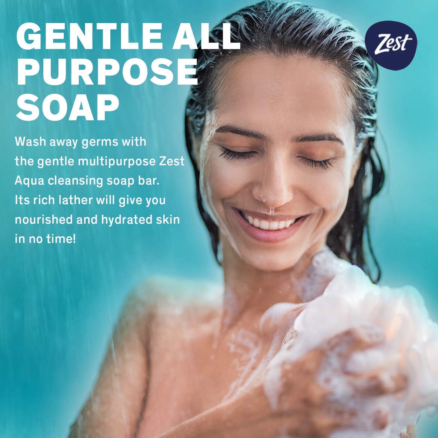 Zest Invigorating Aqua Bar Soap - 8 Bars - Refreshing Rich Lather Rinses Your Body Clean and Leaves You Feeling Moisturized with Vitamin E for Smooth