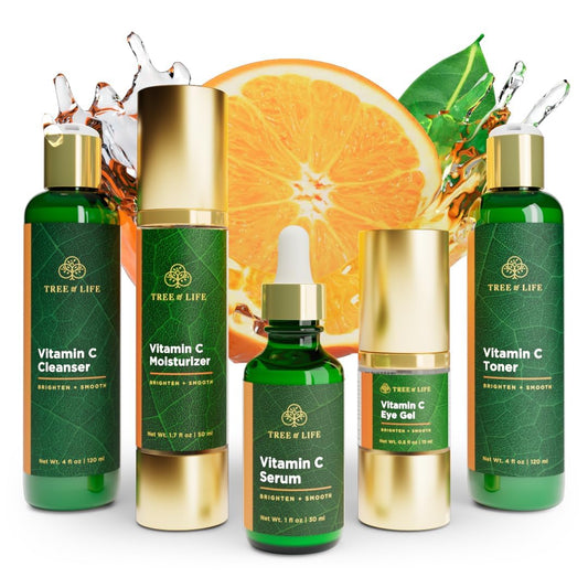 Tree of Life Beauty Ultimate Skin Care Set, Brightening, Firming, Hydrating, Moisturizing, Brightening, Complete Face Care Regimen - Total Vitamin C