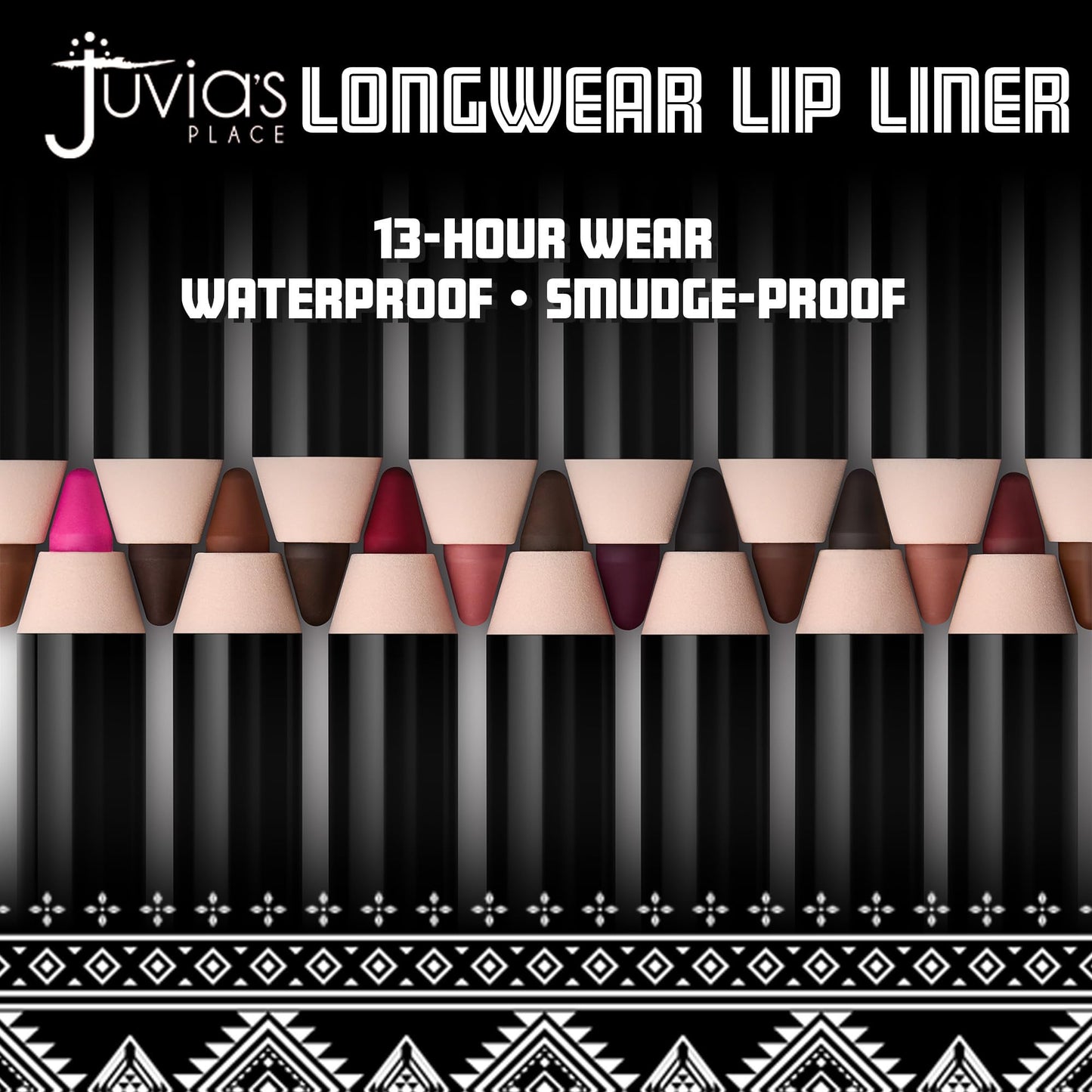 Juvia's Place Long Wear Lip Pencil - Scorpio - Waterproof & Kiss-proof, Long Lasting Lip Liner, Smooth Makeup Application - Soft Matte Finish Base
