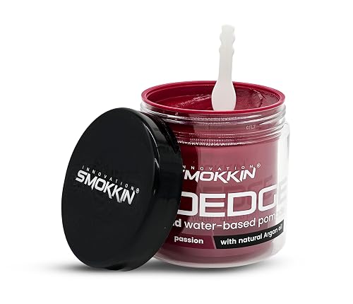 Smokkin Pro Edge Hair Styling Gel Alcohol-Free, Water-Based Pomade with Strong Hold & Argan Oil No Flakes, Edge Control, Twist & Braid Gel for Men
