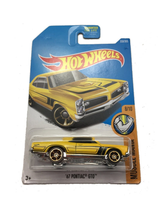Hot Wheels 2017 ’67 Pontiac GTO Yellow Muscle Mania 359/365