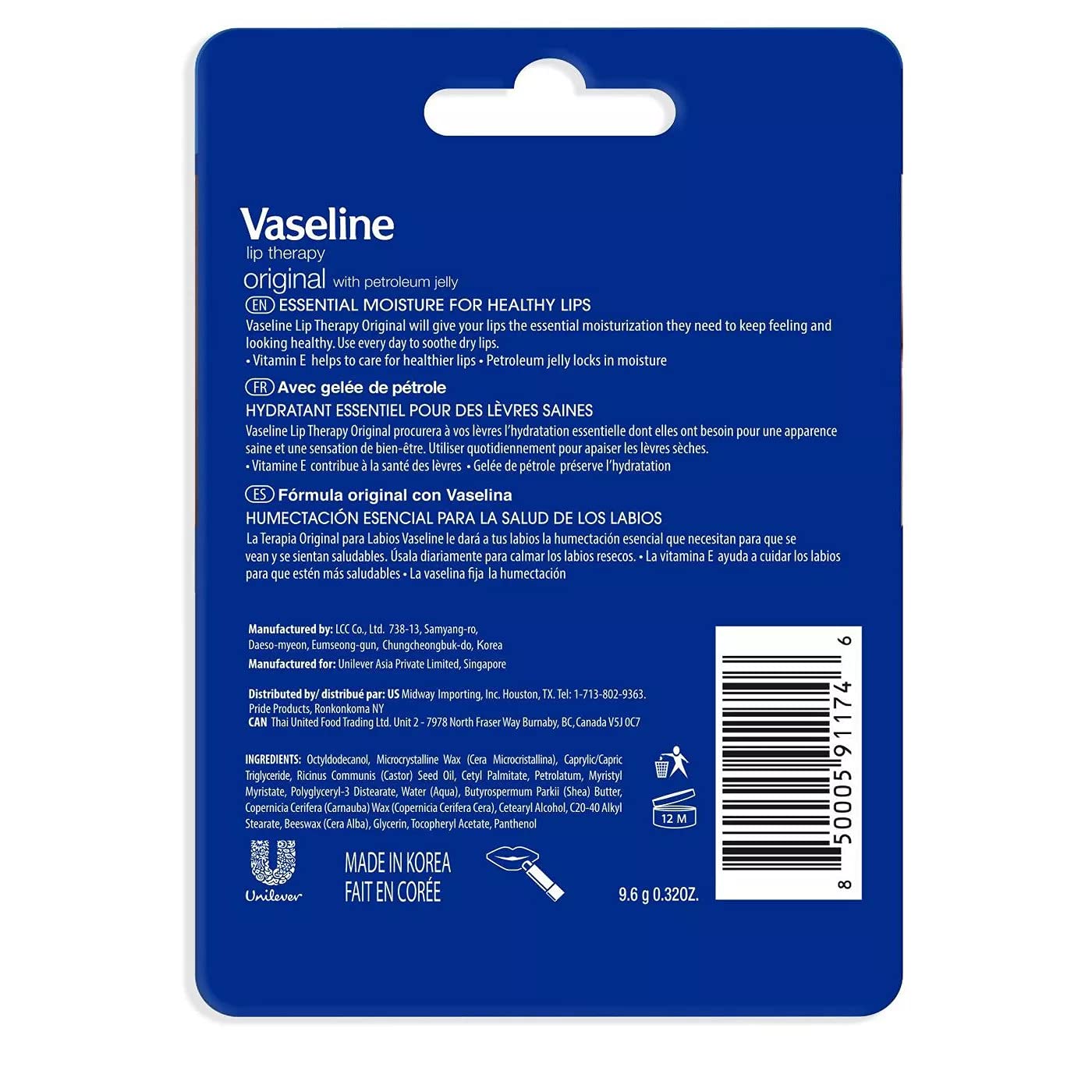 Vaseline Lip Therapy Stick, Original, 9.6g (Twin Pack) Beauty and Personal Care Vaseline
