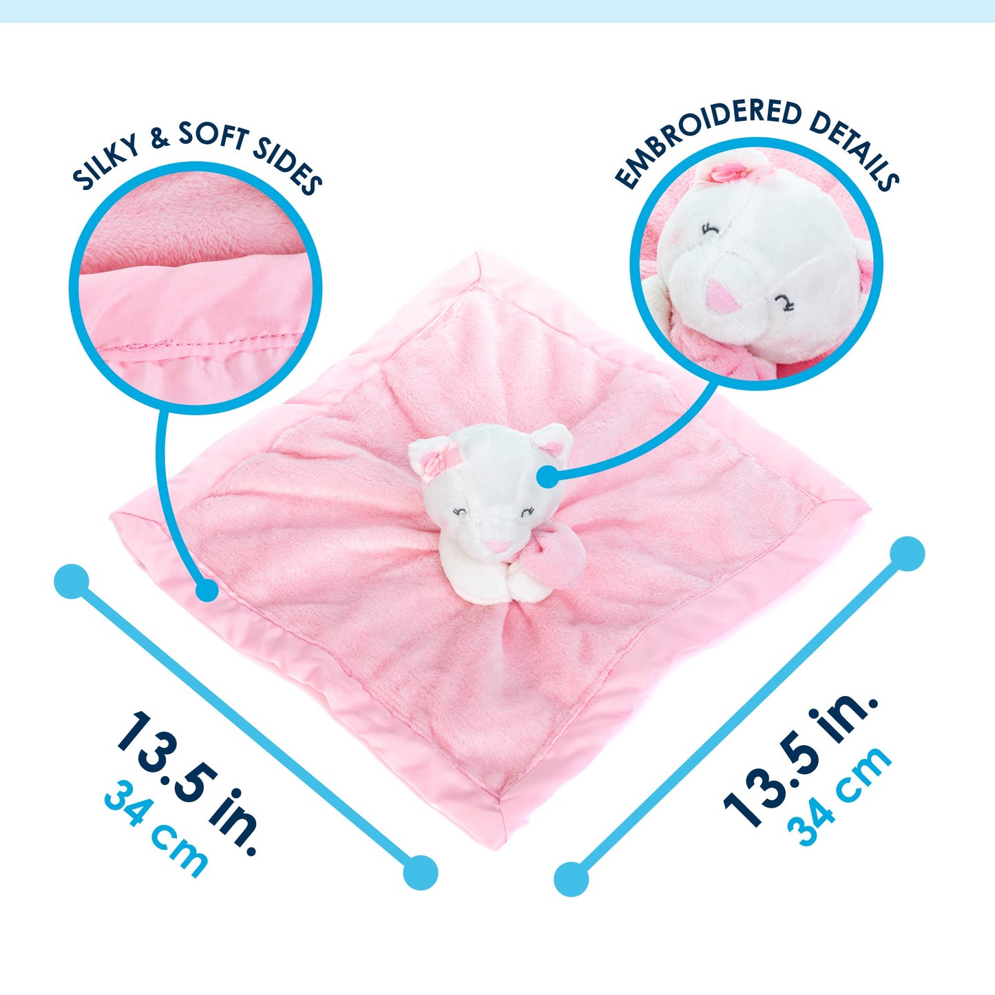 KIDS PREFERRED Carter's Baby Girl's Pink Kitty Cat Lovey Security Blanket