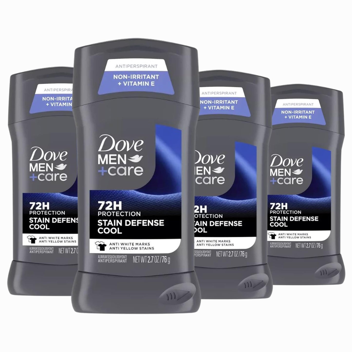 Dove Men+Care Deodorant Stick 4 Count Stain Defense Cool for Men, Anti-white Marks & Anti-yellow Stains with 72-hour Sweat and Odor Protection 2.7 oz Beauty and Personal Care DOVE MEN + CARE