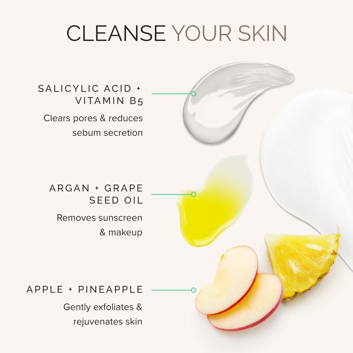MDSolarSciences Wash Away One Step Cleanser | Gentle Foaming Oil Cleanser with Salicylic Acid, Apple & Pineapple Extracts | Hydrating, Exfoliating