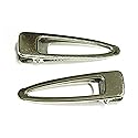All in ONE Tear Drop Shape Hair Clips Metal Alligator Clips for DIY Craft (Silver - 20pcs)