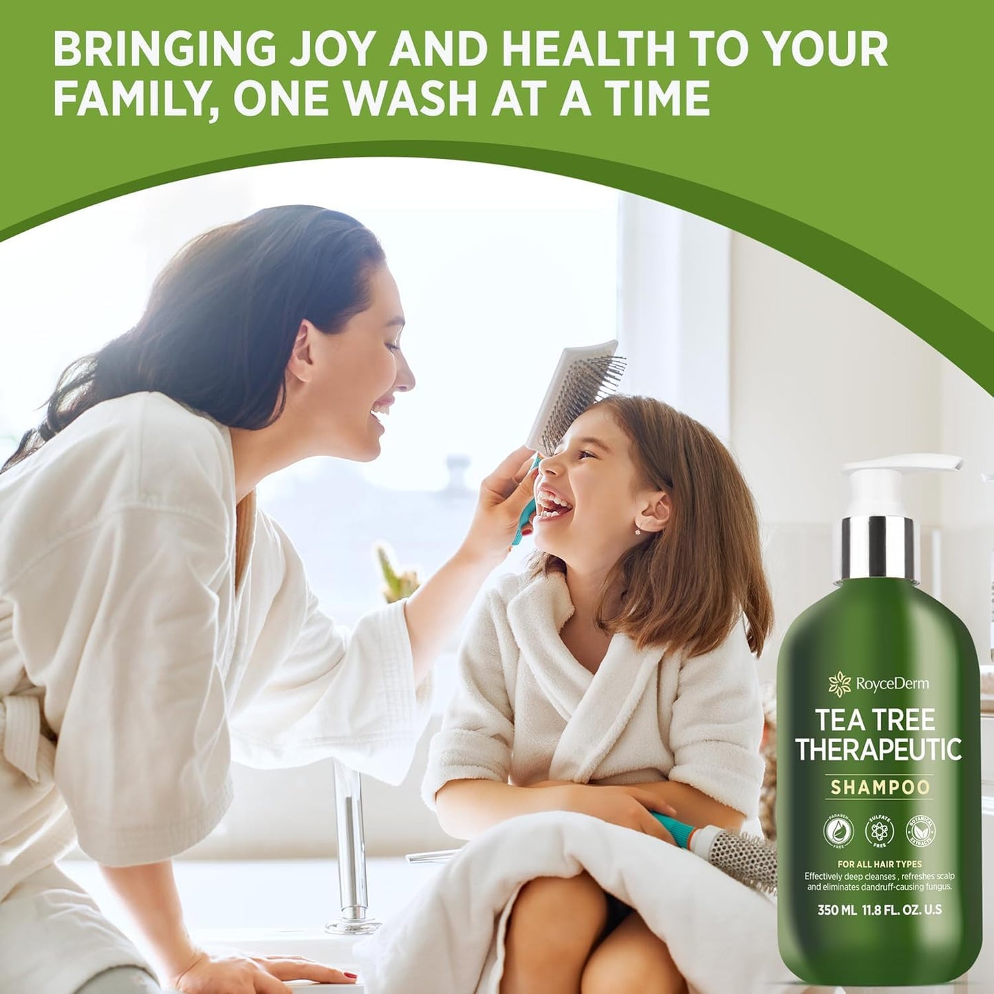 Roycederm Tea Tree Antifungal Shampoo: Folliculitis Shampoo for Dry Scalp, Dandruff, and Itchy Scalp - Medicated Clarifying shampoo with Tea Tree Oil
