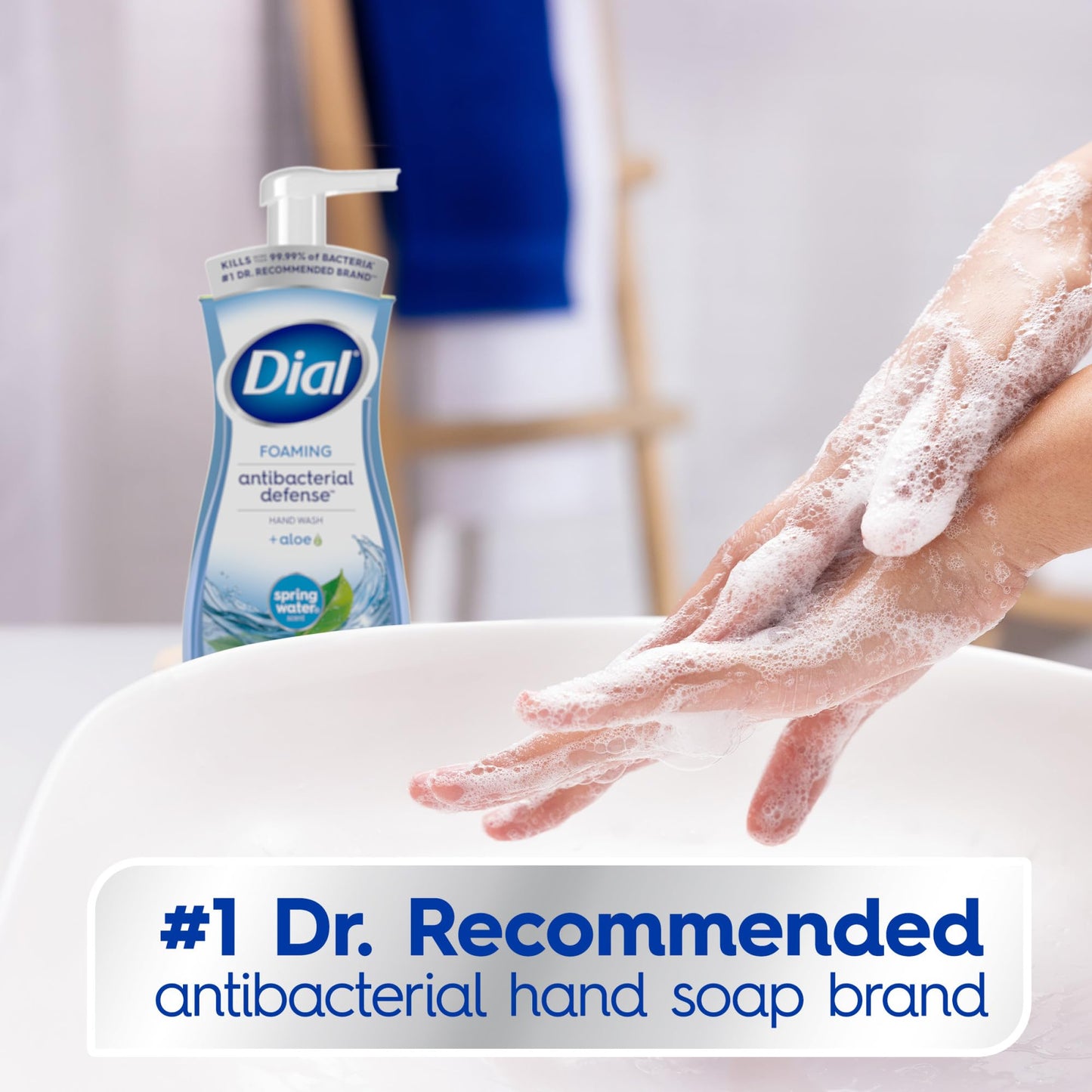 Dial 05400 7.5 Oz Spring Water Anti-Bacterial Foaming Hand Soap
