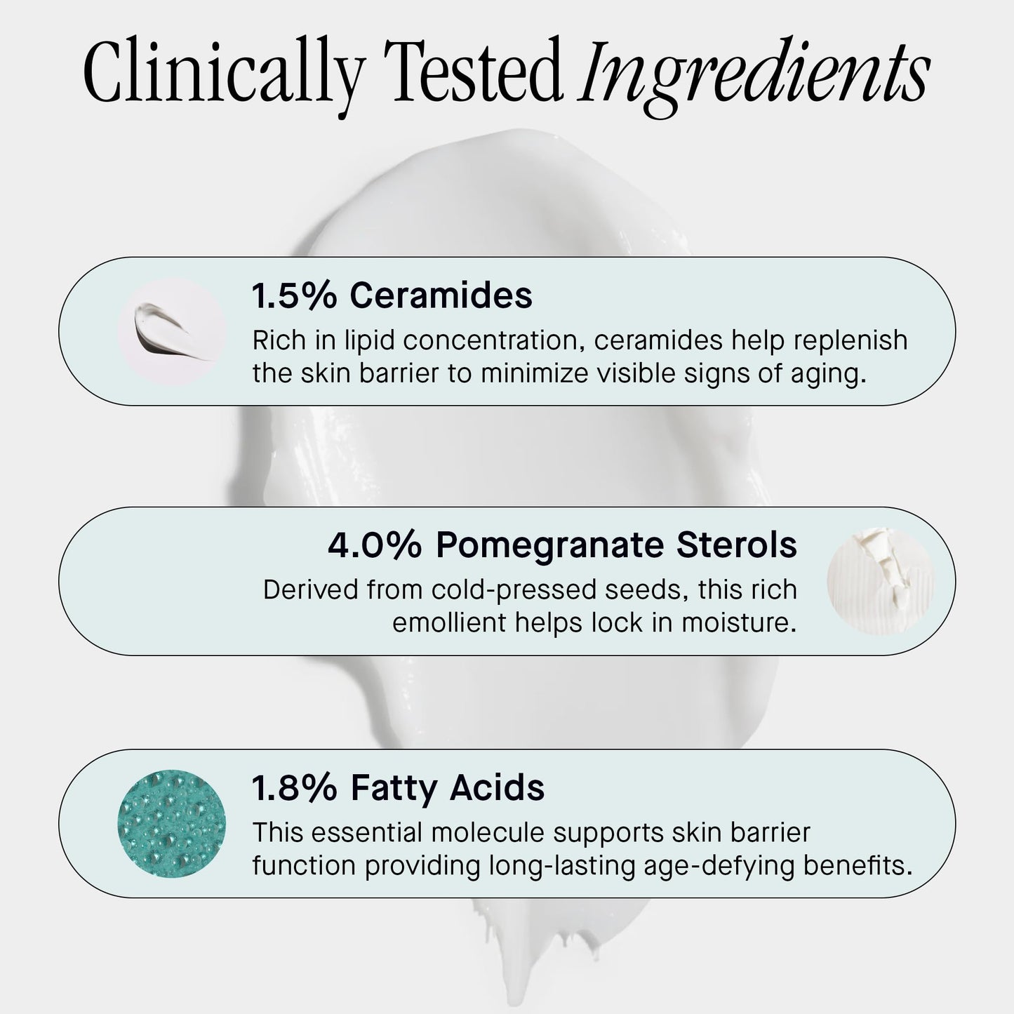 Brandefy Tri Lipid Replenish Treatment - 1.5% Ceramides, 4.0% Sterols, 1.8% Fatty Acids - Peptide Moisturizer, Hydrating Face Cream, Made in the USA