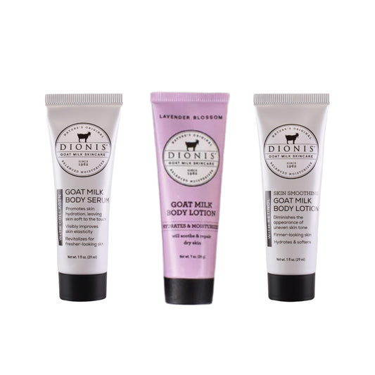 Dionis Goat Milk Lavender Blossom Lotion, Body Lotion with Retinol, and Body Serum with Collagen Hydration Kit Beauty & Personal Care Dionis