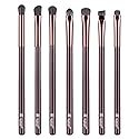 Eye Makeup Brushes Set, Premium 7Pcs Eyeshadow Brush, Professional Eye Brush for shadow lip Angled Eyeliner Eyebrows, Soft Hairs and Wood Handle.