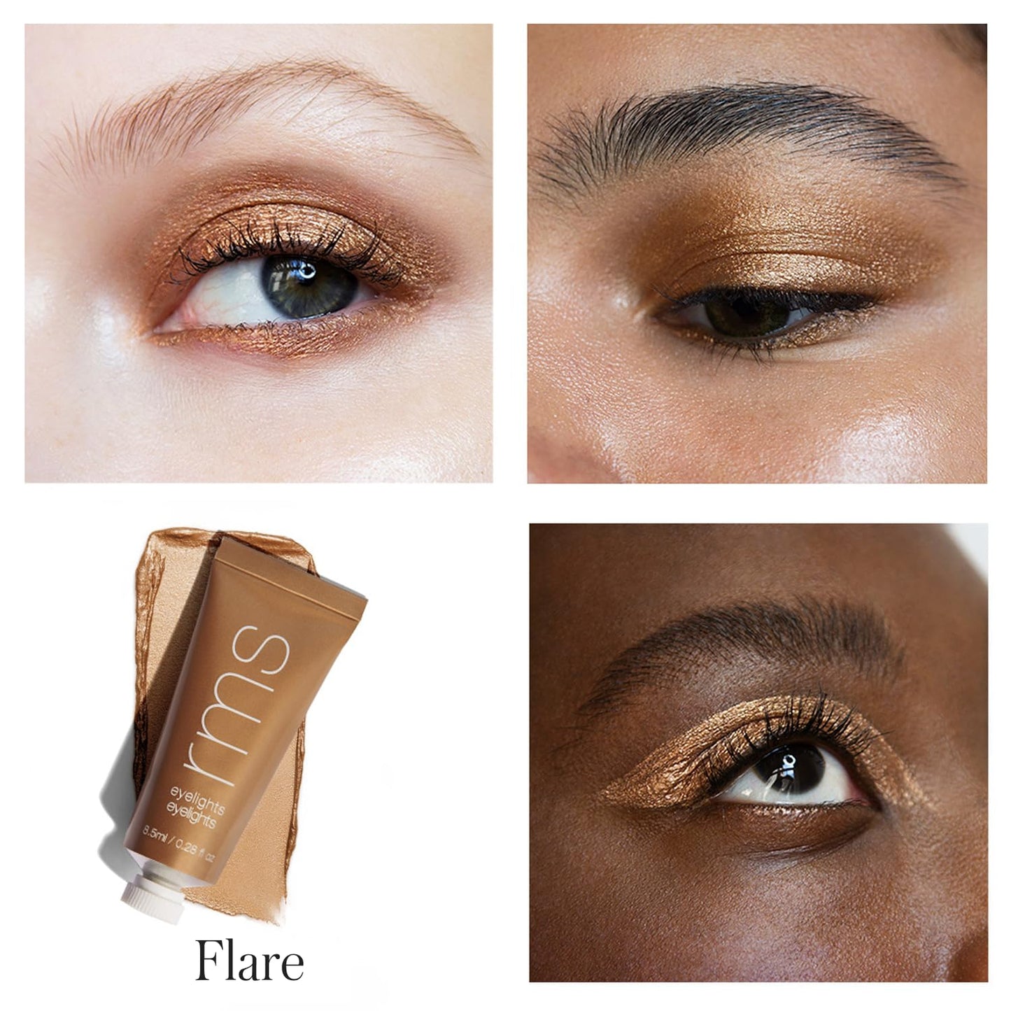 RMS Beauty Eyelights Cream Eyeshadow, Long-Wear Hydrating Creamy Eyeshadow for Luminous, Buildable Natural Color, Smudge-Resistant, Blendable Formula