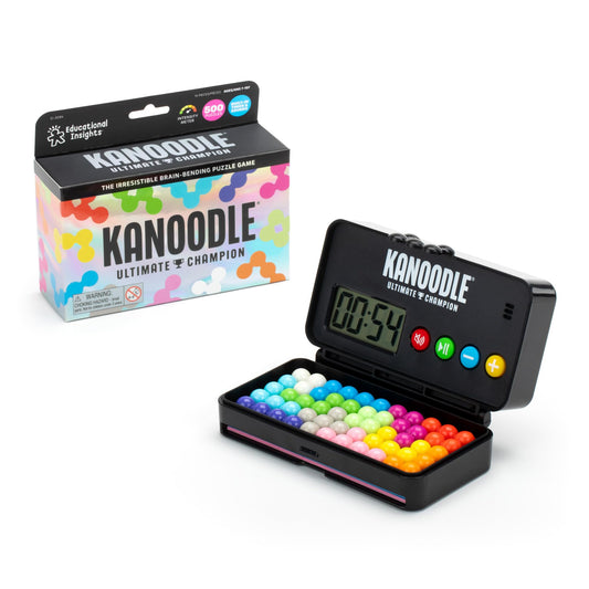 Educational Insights Kanoodle Ultimate Champion – 3D Brain Teaser Puzzle with Timer, Handheld Travel Game for Kids, Teens & Adults Ages 7+