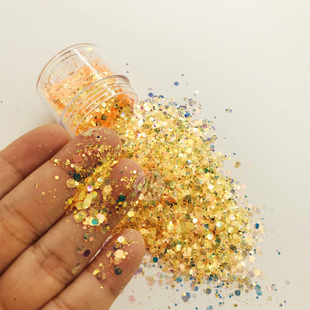 10g High Sparkle Iridescent Chunky Mixes Glitter Opal Sequins Nail Glitter Paillettes Eo-Friendly PET Sequin Nails Art Manicure Material NC06