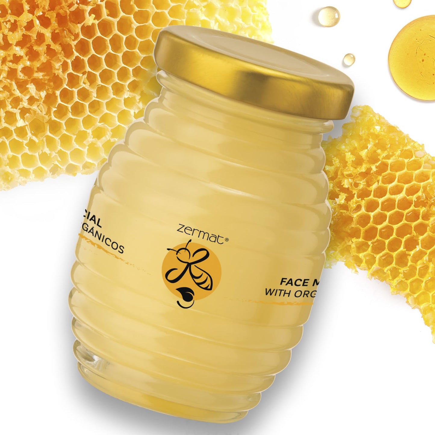 Zermat Facial Mask Royal Jelly, Facial mask with organic ingredients that help moisturize and soften the delicate skin of the face, visibly reducing