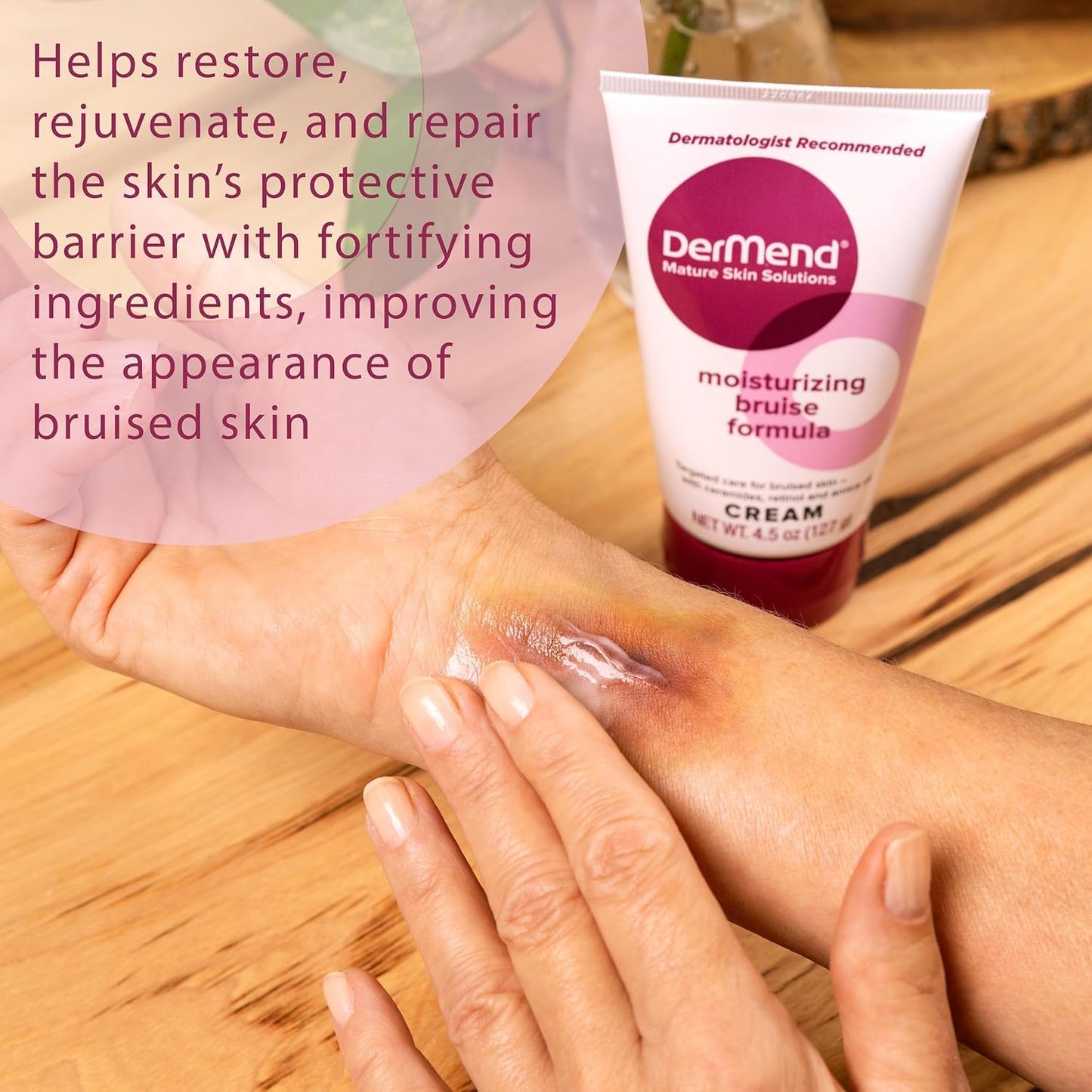 Dermend Arnica Bruise Cream with Vitamin K - Bruise Cream for Thin & Mature Skin - Moisturizing Formula with Retinol, Ceramides & Arnica Oil