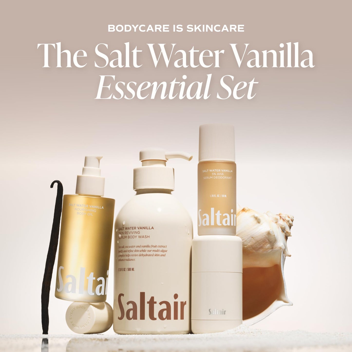 Saltair Nourishing Body Oil | Lightweight Glow | Salt Water Vanilla, 4 oz Beauty and Personal Care Saltair