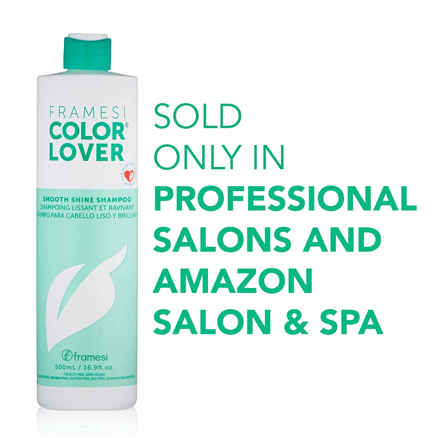 FRAMESI Smooth Shine Sulfate Free Shampoo for Color Treated Hair, 16.9 Fl Oz