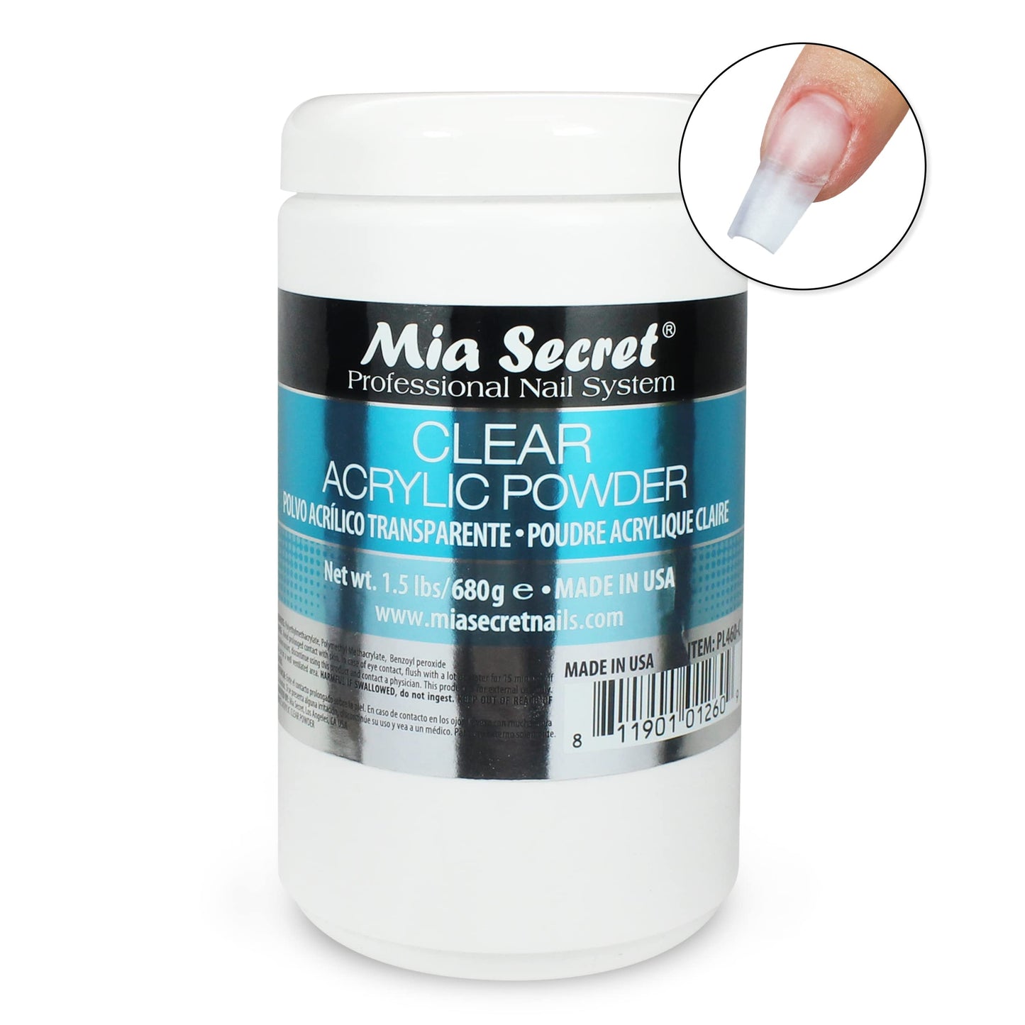 Mia Secret Clear Acrylic Powder (24oz) Beauty & Personal Care Mia Secret