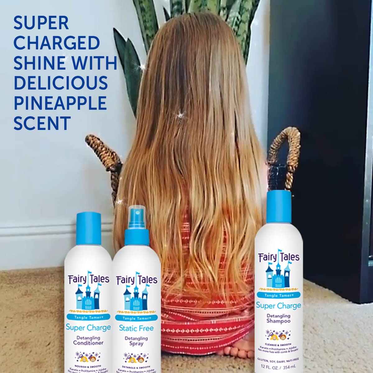 Fairy Tales Tangle Tamer Static Free Detangling Spray - Detangler Spray for Kids - Paraben Free, Sulfate Free, Gluten Free, Nut Free - 12 oz (3 Pack) Beauty and Personal Care Fairy Tales