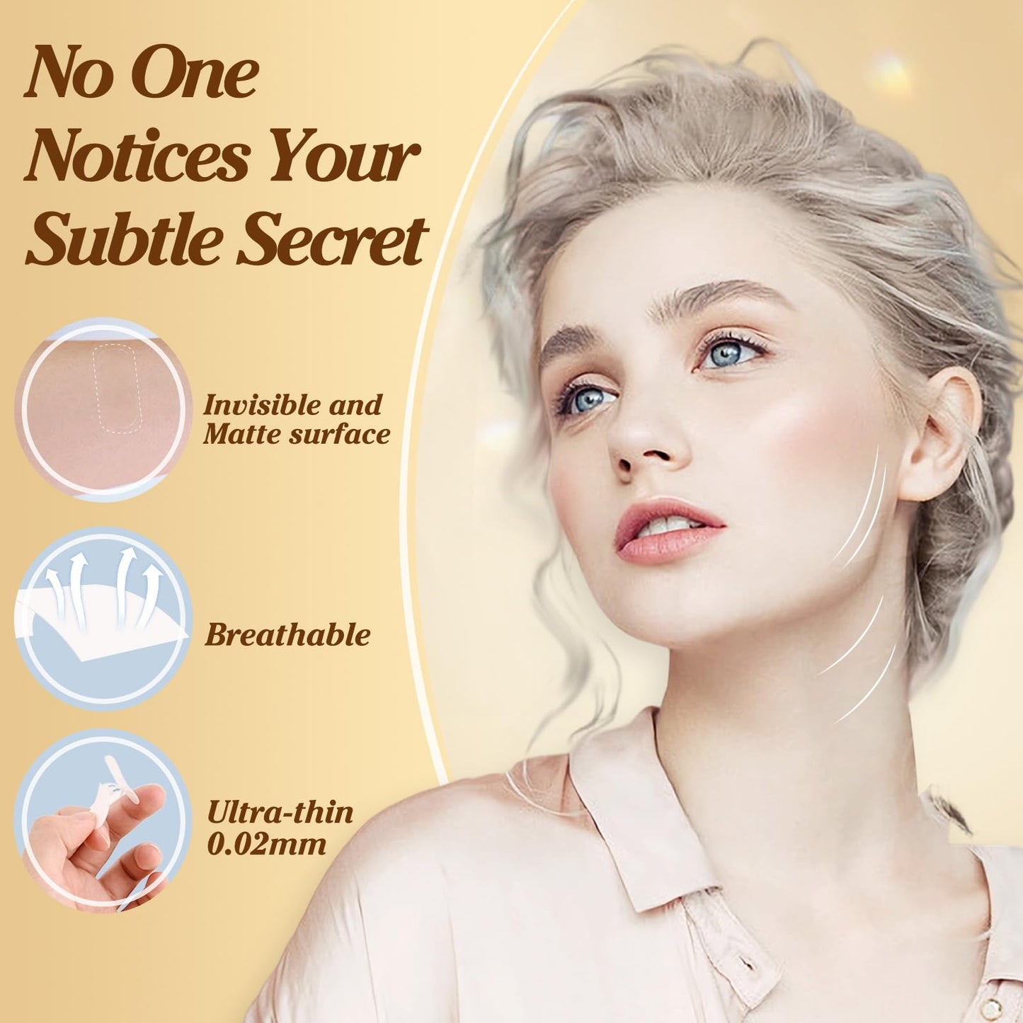 Face Tape Lifting Invisible,Neck Tape Lifting Invisible,Face Lift Tape,140PCS Face Tape Lifting Invisible Tightening Face Lifter Tape Facial Tape