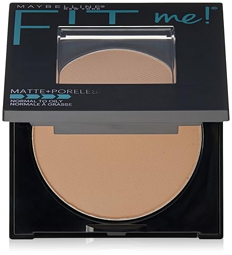 Maybelline New York Fit Me Matte Plus Poreless Powder, Natural Tan, 0.3 Ounce